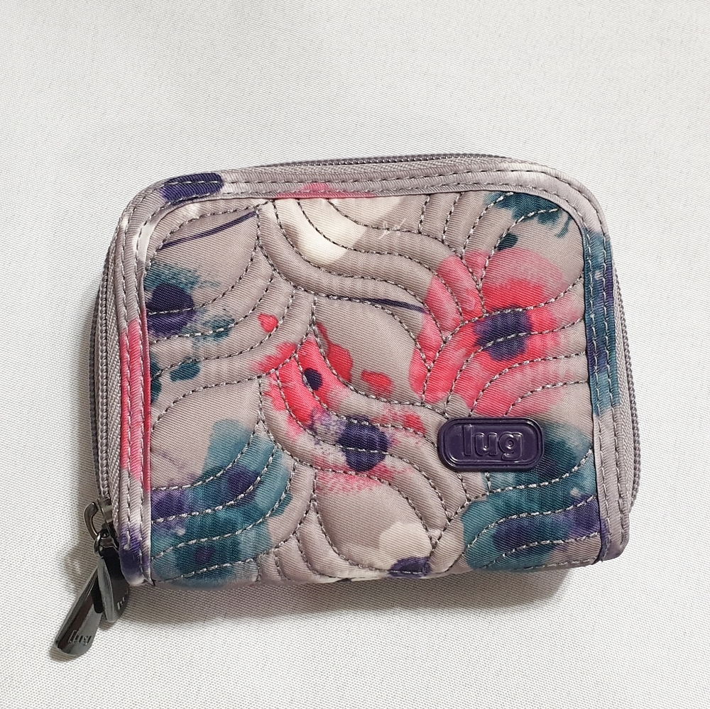 Lug Splits Compact RFID Wallet in Watercolor Pearl